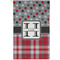 Red & Gray Dots and Plaid Golf Towel (Personalized) - APPROVAL (Small Full Print)