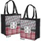 Red & Gray Dots and Plaid Grocery Bag - Apvl