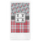 Red & Gray Dots and Plaid Guest Napkin - Front View