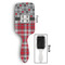 Red & Gray Dots and Plaid Hair Brush - Approval