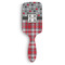 Red & Gray Dots and Plaid Hair Brush - Front View