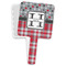 Red & Gray Dots and Plaid Hand Mirror (Personalized)