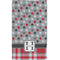 Red & Gray Dots and Plaid Hand Towel (Personalized)