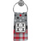 Red & Gray Dots and Plaid Hand Towel (Personalized)