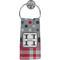 Red & Gray Dots and Plaid Hand Towel - Full Print (Personalized)