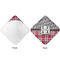 Red & Gray Dots and Plaid Hooded Baby Towel- Approval
