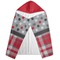 Red & Gray Dots and Plaid Hooded Towel - Folded