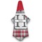 Red & Gray Dots and Plaid Hooded Towel - Hanging