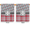 Red & Gray Dots and Plaid House Flags - Double Sided - APPROVAL