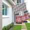 Red & Gray Dots and Plaid House Flags - Double Sided - LIFESTYLE