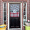 Red & Gray Dots and Plaid House Flags - Double Sided - (Over the door) LIFESTYLE