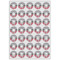 Red & Gray Dots and Plaid Icing Circle - XSmall - Set of 35