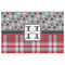 Red & Gray Dots and Plaid Indoor / Outdoor Rug - 2'x3' - Front Flat