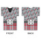 Red & Gray Dots and Plaid Jersey Bottle Cooler - APPROVAL