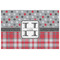 Red & Gray Dots and Plaid Jigsaw Puzzle 1014 Piece - Front