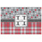 Red & Gray Dots and Plaid Jigsaw Puzzle - 1000-piece (Personalized)