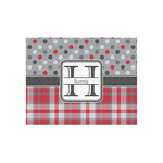 Red & Gray Dots and Plaid 252 pc Jigsaw Puzzle (Personalized)