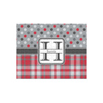 Red & Gray Dots and Plaid 252 pc Jigsaw Puzzle (Personalized)