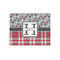 Red & Gray Dots and Plaid Jigsaw Puzzle 252 Piece - Front