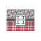 Red & Gray Dots and Plaid 252 pc Jigsaw Puzzle (Personalized)