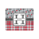 Red & Gray Dots and Plaid Jigsaw Puzzles (Personalized)