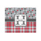 Red & Gray Dots and Plaid 500 pc Jigsaw Puzzle (Personalized)