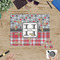 Red & Gray Dots and Plaid Jigsaw Puzzle 500 Piece - In Context