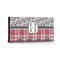 Red & Gray Dots and Plaid Key Hanger - Front View with Hooks