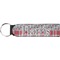 Red & Gray Dots and Plaid Keychain Fob (Personalized)