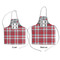 Red & Gray Dots and Plaid Kid's Aprons - Comparison