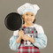 Red & Gray Dots and Plaid Kid's Aprons - Medium - Lifestyle