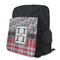 Red & Gray Dots and Plaid Preschool Backpack (Personalized)
