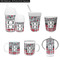 Red & Gray Dots and Plaid Kid's Drinkware - Customized & Personalized