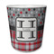 Red & Gray Dots and Plaid Plastic Tumbler 6oz (Personalized)