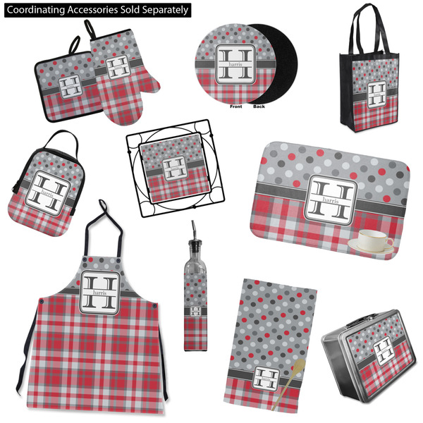 Red & Gray Dots and Plaid Kitchen Accessories & Decor