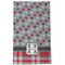 Red & Gray Dots and Plaid Kitchen Towel - Poly Cotton - Full Front