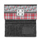 Red & Gray Dots and Plaid Ladies Wallet - Half Way Open
