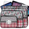 Red & Gray Dots and Plaid Laptop Case Sizes