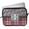Red & Gray Dots and Plaid Laptop Sleeve (13" x 10")