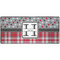 Red & Gray Dots and Plaid Large Gaming Mats - FRONT