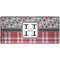 Red & Gray Dots and Plaid Gaming Mouse Pad (Personalized)