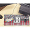 Red & Gray Dots and Plaid Large Gaming Mats - LIFESTYLE