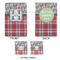 Red & Gray Dots and Plaid Large Gift Bag - Approval