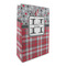 Red & Gray Dots and Plaid Large Gift Bag - Front/Main