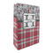 Red & Gray Dots and Plaid Large Gift Bag (Personalized)