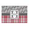 Red & Gray Dots and Plaid Large Rectangle Car Magnets- Front/Main/Approval