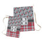Red & Gray Dots and Plaid Laundry Bag - Both Bags