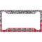 Red & Gray Dots and Plaid License Plate Frame - Style A