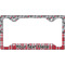 Red & Gray Dots and Plaid License Plate Frame - Style C
