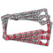 Red & Gray Dots and Plaid License Plate Frames - (PARENT MAIN)